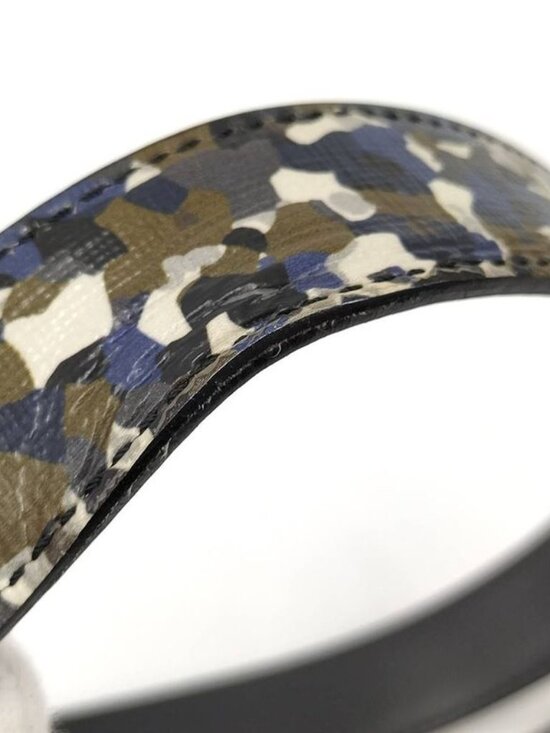 Fendi Belt Monster Star Bugs Eye Leather Multicolor Black